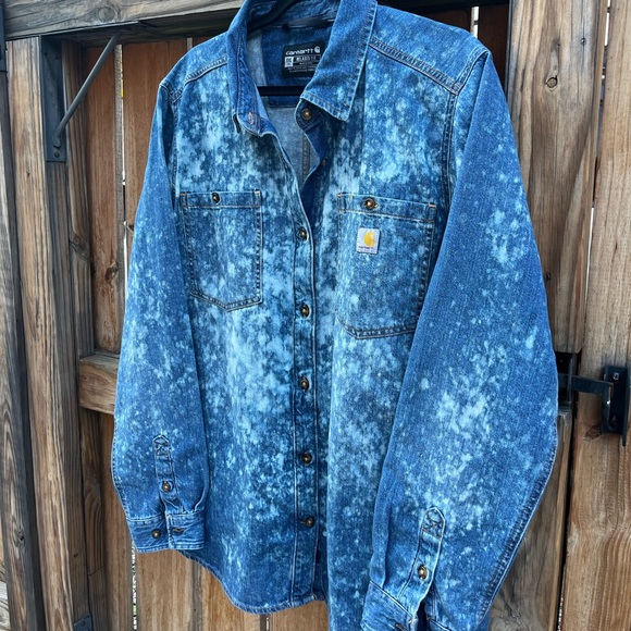 Carhartt Denim Acid Wash Shacket - Picture 2 of 9